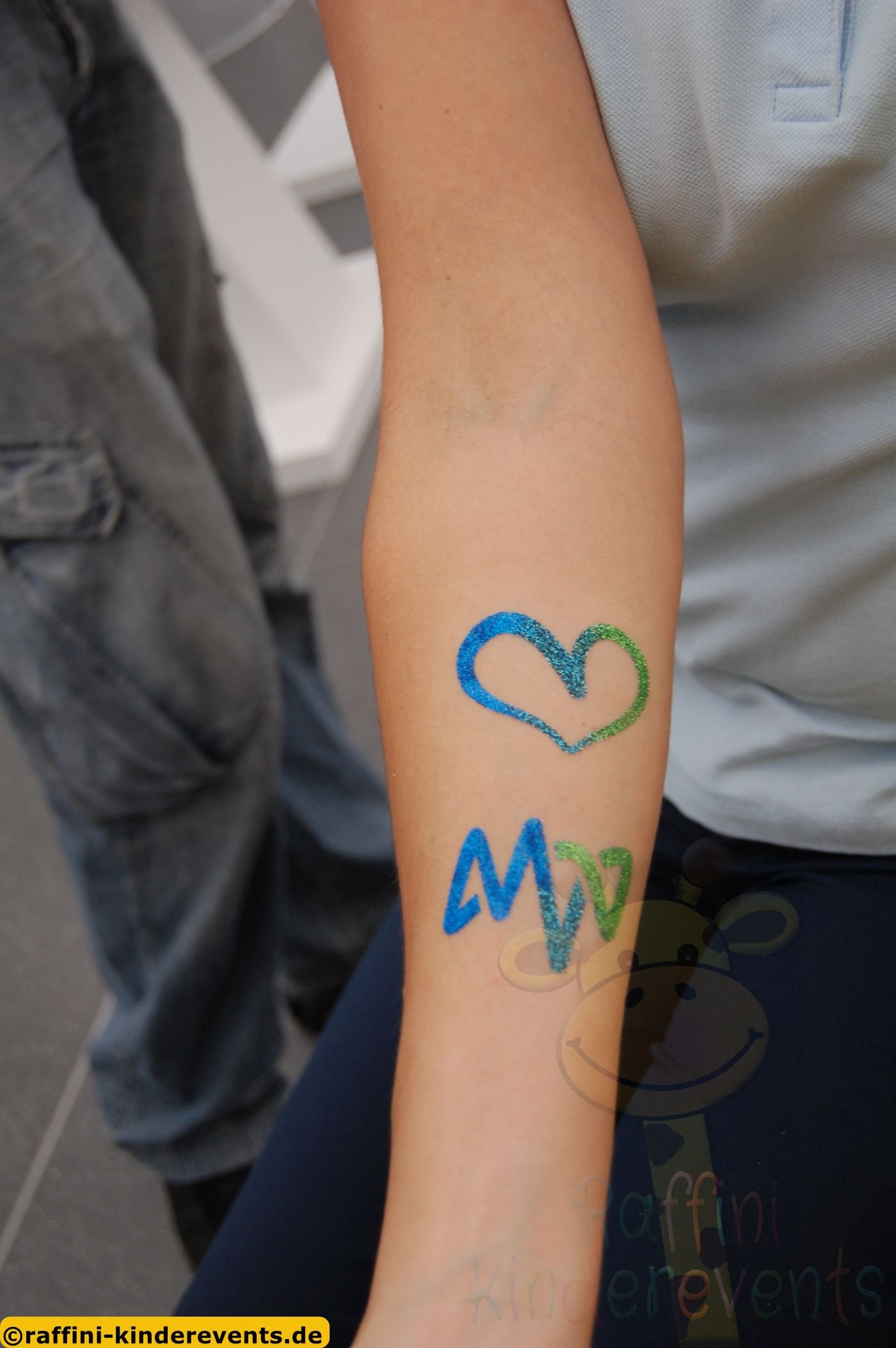 Glitzer tattoos Logo Firmenfeier MVV Mannheim
