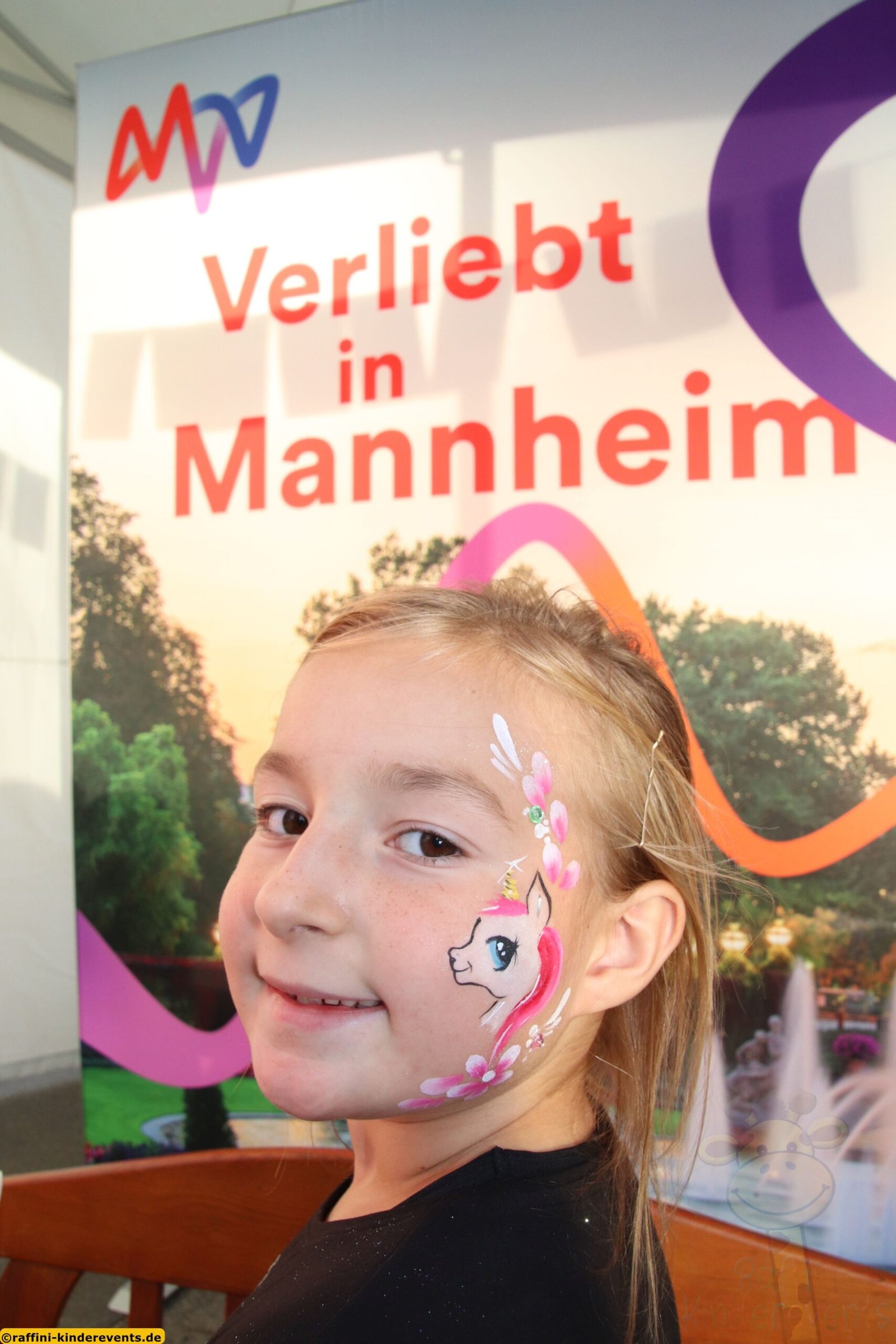 einhorn Kinderschminken Blumenfest MVV Mannheim